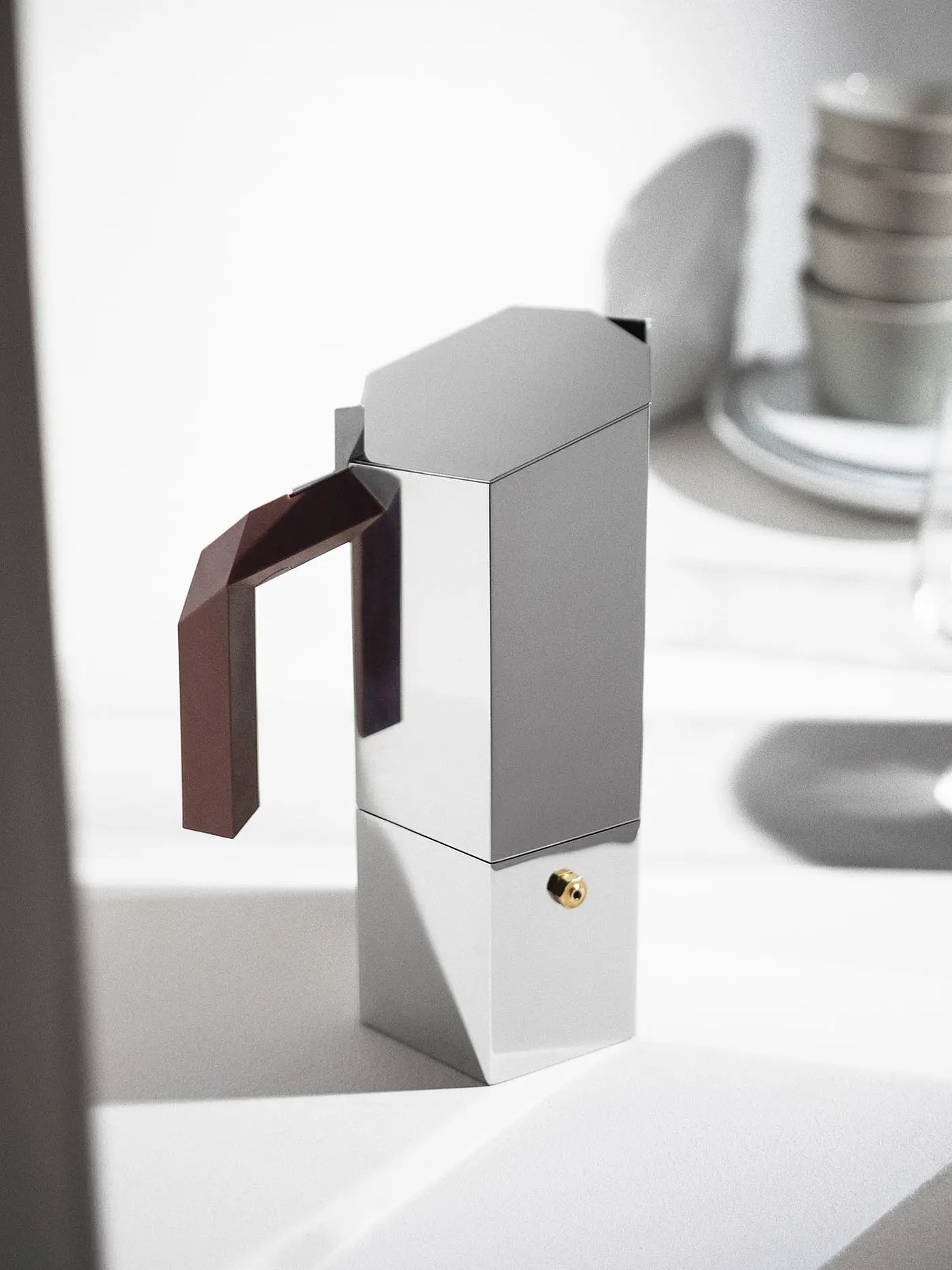 ALESSI | Espressokocher MENHIR 6 Tassen Edelstahl | 